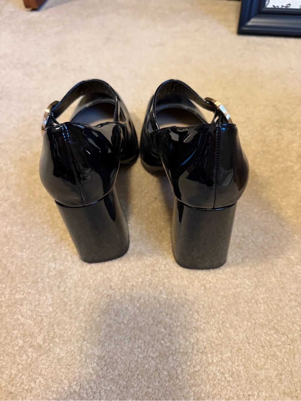 Steve Madden Black Patent Platform Mary Jane Heels